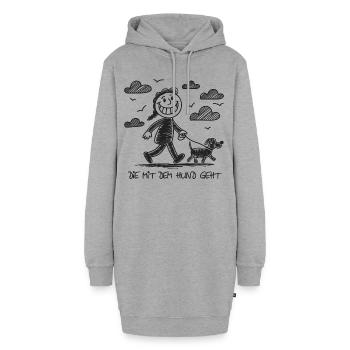 Drôle de dicton de chien pour les amoureux des chiens - Sweat-shirt à capuche long Femme - gris chiné - Devant