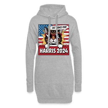 Cat Ladies For Kamala Harris 2024 USA Amerika - Hoodie-Kleid - Grau meliert - Vorne