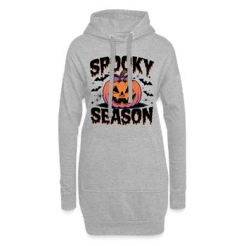 Citrouille d’Halloween, saison effrayante - Sweat-shirt à capuche long Femme - gris chiné - Devant