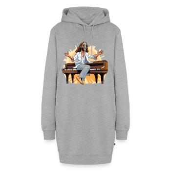 Jazz-Maestro - Hoodie-Kleid - Grau meliert - Vorne