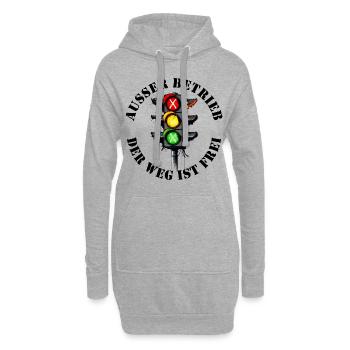 Un gouvernement aux feux tricolores en panne - Critique politique - Sweat-shirt à capuche long Femme - gris chiné - Devant