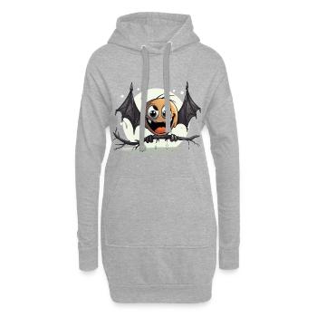 Le ballet des chauves-souris - Sweat-shirt à capuche long Femme - gris chiné - Devant