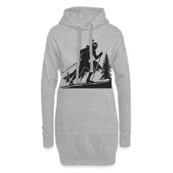 Biathlon Biathlète Sports d’hiver - Sweat-shirt à capuche long Femme - gris chiné - Devant