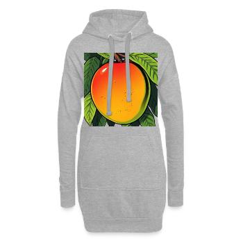 Mangue sur un arbre - Sweat-shirt à capuche long Femme - gris chiné - Devant