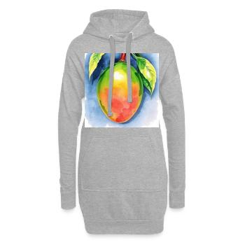 Mangue Aquarelle - Sweat-shirt à capuche long Femme - gris chiné - Devant