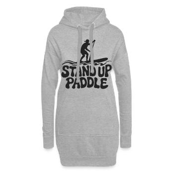 SUP Stand Up Paddle - Sweat-shirt à capuche long Femme - gris chiné - Devant