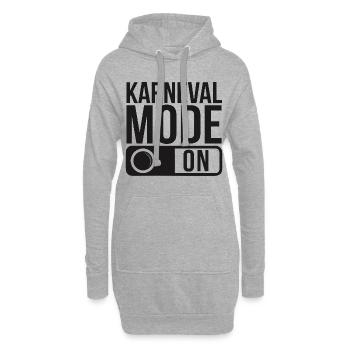 Karneval Mode On Fasching Fasnet - Hoodie-Kleid - Grau meliert - Vorne