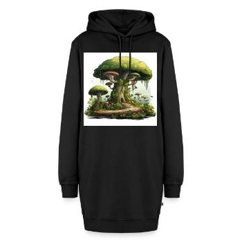 sagesse ancienne - Sweat-shirt à capuche long Femme - noir - Devant