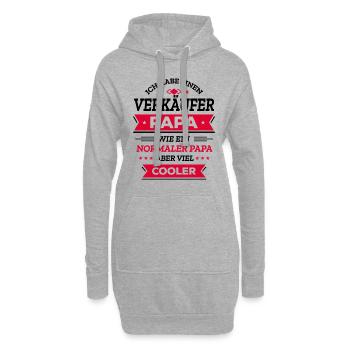 VERKÄUFER PAPA COOLER ALS NORMALER PAPA VATERTAG - Hoodie-Kleid - Grau meliert - Vorne