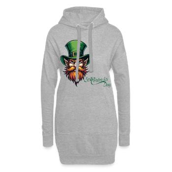 Leprechaun St. Patrick’s Day - Irish Happiness - Sweat-shirt à capuche long Femme - gris chiné - Devant