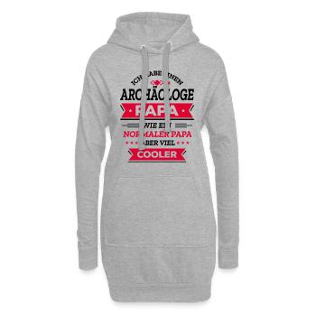 ARCHÄOLOGE PAPA: COOL, VATERTAG, WEIHNACHTEN - Hoodie-Kleid - Grau meliert - Vorne