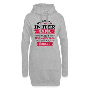 IMKER PAPA: GEBURTSTAG, VATERTAG, WEIHNACHTEN - Hoodie-Kleid - Grau meliert - Vorne