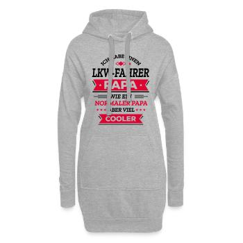 LKW-FAHRER PAPA: GEBURTSTAG WEIHNACHTEN VATERTAG - Hoodie-Kleid - Grau meliert - Vorne