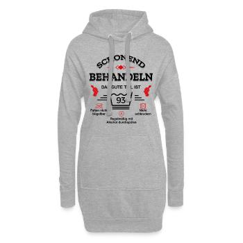 HANDLE MIT SORGFALT – 93 JAHRE PERFEKTION - Hoodie-Kleid - Grau meliert - Vorne