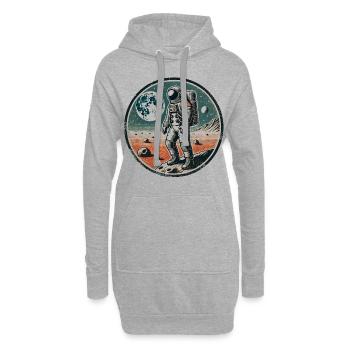 Astronaute - Sweat-shirt à capuche long Femme - gris chiné - Devant