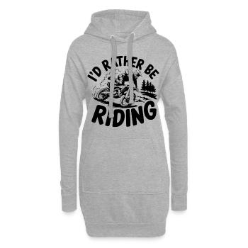 I D RATHER BE RIDING - Hoodie-Kleid - Grau meliert - Vorne