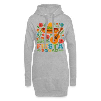 Fiesta Squad – Bunte Partystimmung im Mexiko-Style - Hoodie-Kleid - Grau meliert - Vorne