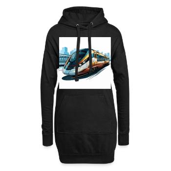 Révolution de vitesse - Sweat-shirt à capuche long Femme - noir - Devant