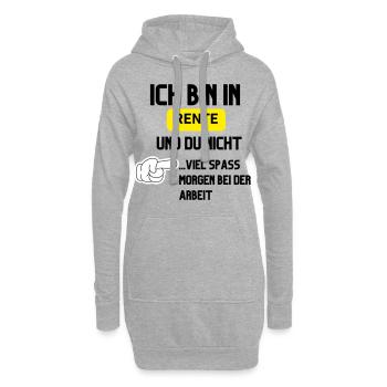 Je suis à la retraite - Sweat-shirt à capuche long Femme - gris chiné - Devant