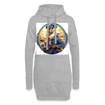 The Majestic Falcon Pilot - Hoodie Dress - heather grey - Front