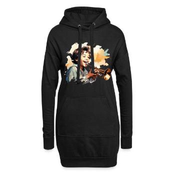 The Energetic Trumpeter - Hoodie Dress - black - Front