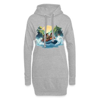 Les Raiders des Rapides - Sweat-shirt à capuche long Femme - gris chiné - Devant