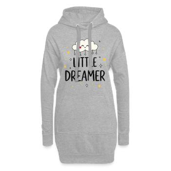 Petit Rêveur Cloud Étoiles - Sweat-shirt à capuche long Femme - gris chiné - Devant