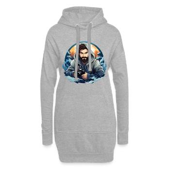 Master the Frame: Ausbildung zum visuellen Geschichtenerzähler - Hoodie-Kleid - Grau meliert - Vorne