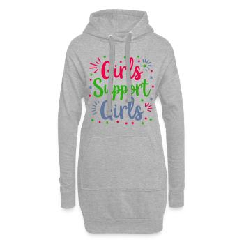 Filles Soutien Filles Déclaration Amitié - Sweat-shirt à capuche long Femme - gris chiné - Devant