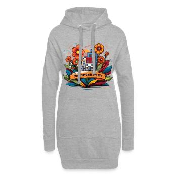 Brushes of Change: Kunstprojekt im öffentlichen Raum für Hobbyisten - Hoodie-Kleid - Grau meliert - Vorne