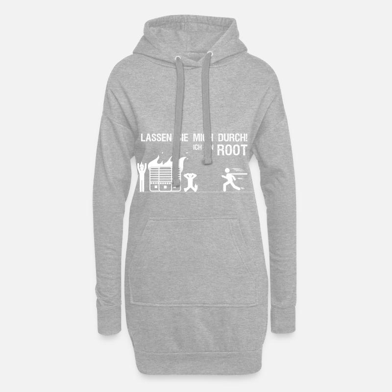 Lassen sie mich durch ich bin root Admin Geschenk - Hoodie-Kleid - Grau meliert