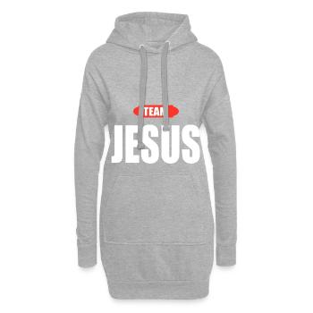 Équipe Jésus Christ Dieu Chrétien - Sweat-shirt à capuche long Femme - gris chiné - Devant