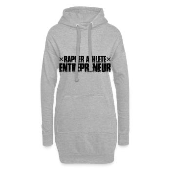 Rapper Athlete Entrepreneur 59 - Hoodie-Kleid - Grau meliert - Vorne