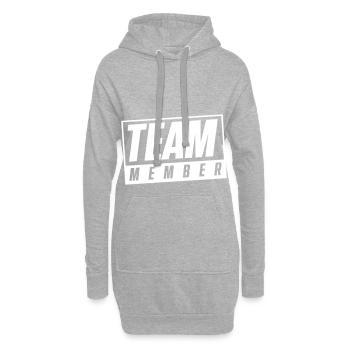timbre de membre de l'équipe - Sweat-shirt à capuche long Femme - gris chiné - Devant