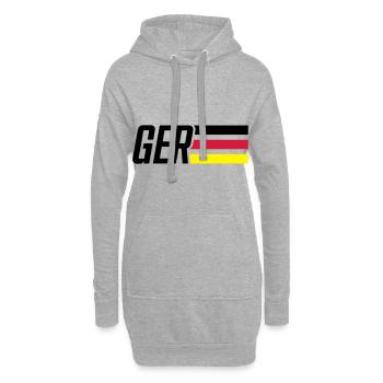 germany flagge deutschland team - Hoodie-Kleid - Grau meliert - Vorne