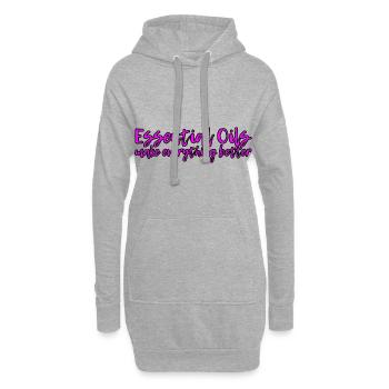 Essential Oils Make Everything Better 7 - Hoodie-Kleid - Grau meliert - Vorne