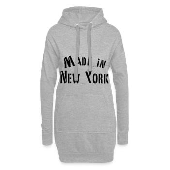 Fabriqué à New York - Sweat-shirt à capuche long Femme - gris chiné - Devant