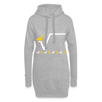 Nth root duck root function | Math gift - Hoodie Dress - heather grey - Front