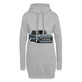 satellite - Sweat-shirt à capuche long Femme - gris chiné - Devant