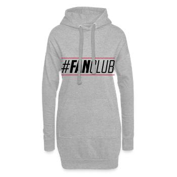 hashtag du fan club - Sweat-shirt à capuche long Femme - gris chiné - Devant