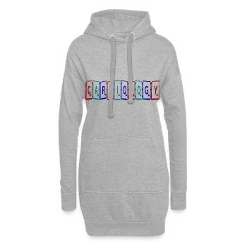 Lustiges Kardiologen Geschenk - Hoodie-Kleid - Grau meliert - Vorne