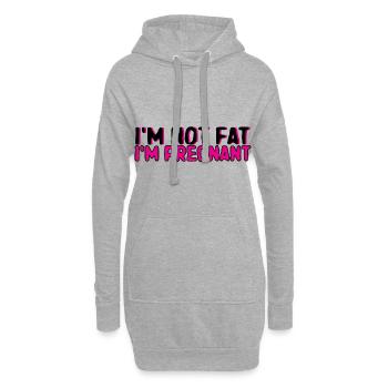 I'm Not Fat I'm Pregnant 4 - Hoodie-Kleid - Grau meliert - Vorne