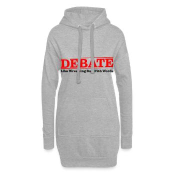 Debate, Like Wrestling But With Words 4 - Hoodie Dress - heather grey - Front