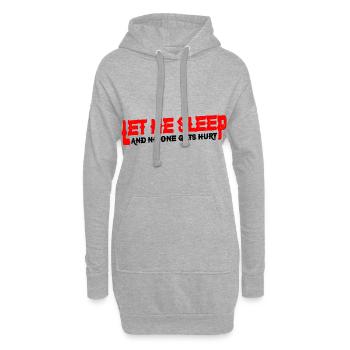 Let Me Sleep And No One Gets Hurt 4 - Hoodie-Kleid - Grau meliert - Vorne