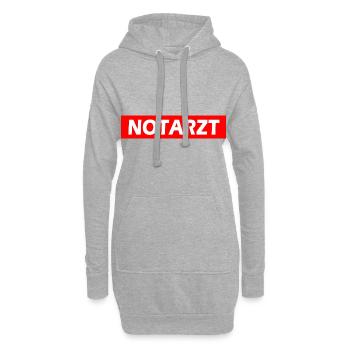 Notarzt - Hoodie-Kleid - Grau meliert - Vorne