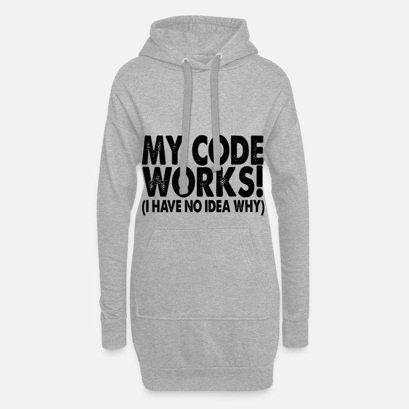 Coder - Hoodie-Kleid - Grau meliert
