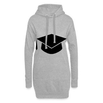 Doktorhut Bachelor Master Abi Abitur Abschluss Hut - Hoodie-Kleid - Grau meliert - Vorne