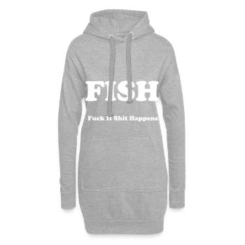 FISH - Hoodie-Kleid - Grau meliert - Vorne