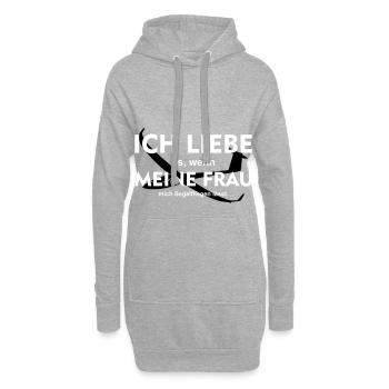 drôle pilote de planeur pilote de planeur - Sweat-shirt à capuche long Femme - gris chiné - Devant