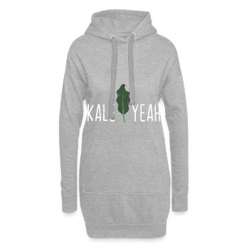 Kale Yeah Drôle Vegan Pun cadeau - Sweat-shirt à capuche long Femme - gris chiné - Devant
